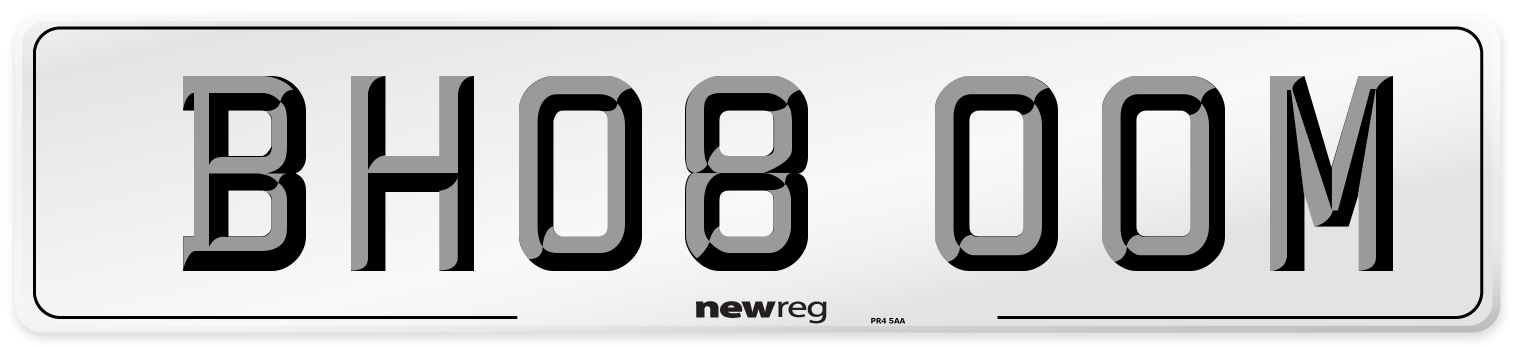 BH08 OOM Number Plate from New Reg